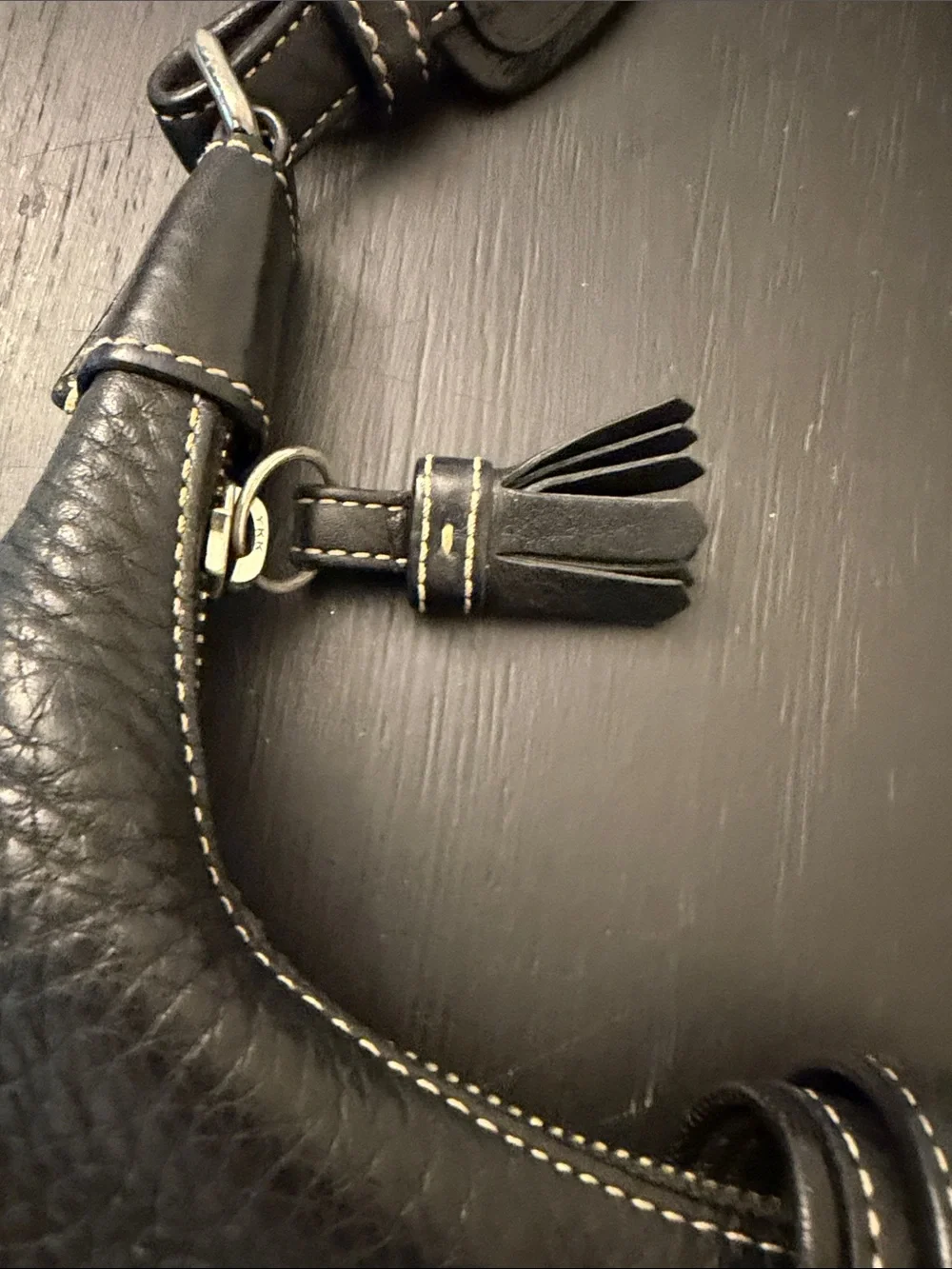 Coach Black Pebbled Leather Shoulder Hobo with Silver Hardware